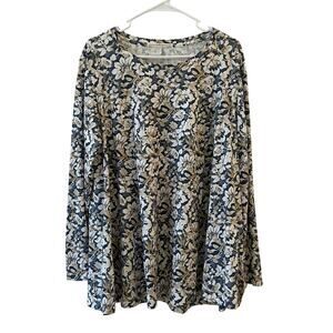 Peruvian Connection Women's Lilou Floral Top Lagenlook/ Boho/ Relaxed XL/ XXL